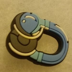 Blue and Black Shoe Charm